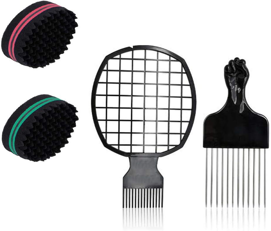 Hair Sponge Brush and Afro Comb