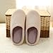 HOMOSEAL Women's Slippers Washable Closed Toe Ultra Lightweight Cotton Indoor Slipper, S, Beige
