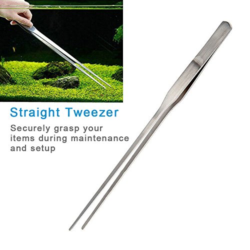 Modiok Aquarium tools, Aquatic Plants Stainless Steel Tool - 4 in 1 Aquascaping Tweezers Scissors Spatula Cleaning Tool Set for Fish Starter Kits & Aquariums Tank Plants Kit - Thumbnail 3
