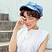 DDLBiz Fashion Women Beret Hat Joker Jean Blue Newsboy Pure Color Octagonal Cap (Blue)