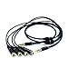 Hiyip 3.5mm connector 1 male to 2 female extension cable for iphone, ipad, samsung, htc, MP3 and speakers