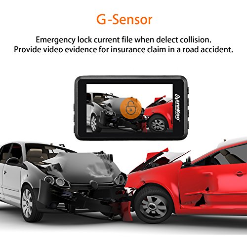 Dash Cam - ANNKOO AD02 Metal Case 3.0" Screen Full HD Display 1080P 1296P 170° Wide Angle HDR Dashboard Camera Car DVR Vehicle with Parking Monitoring, G-Sensor, WDR, Loop Recording - Thumbnail 5