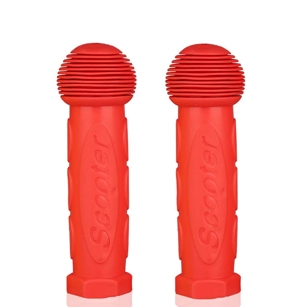 UME Pair Soft Scooter Handle Deluxe Handlebar T-Bar Grips Replacement For Mini Maxi Micro Scooter (Red)