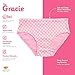 Lucky & Me 100% Cotton Girls Underwear, Briefs Style, Gracie 7 Pack, Blossom, Size 2-3 Years