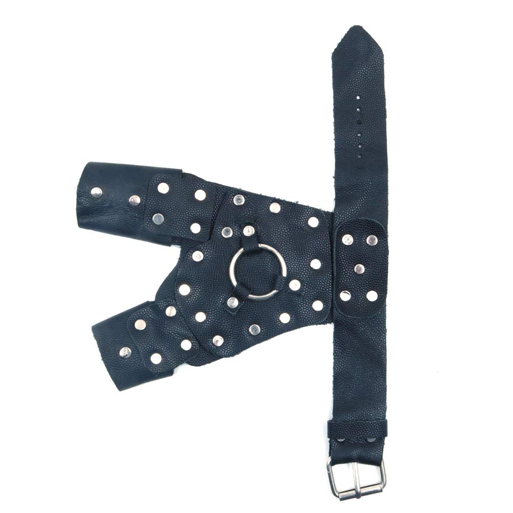 Namvo Hunting Archery Protective Gloves Full Steel Plate Mezzanine Cowhide Superfine Fiber Slingshot Fish Shooting Bracers Bow Fishing Handguard Accessory Black