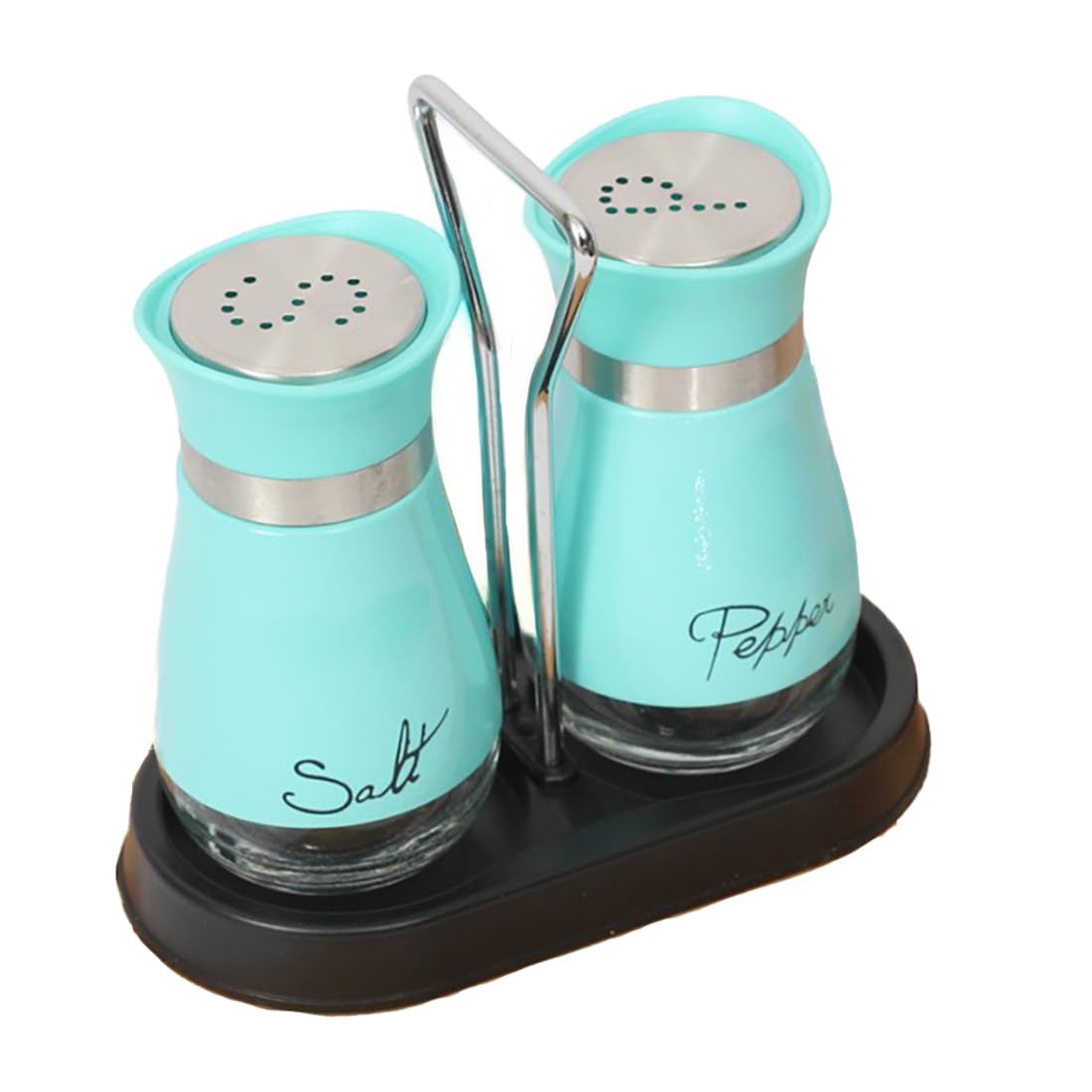 GJIE Pack of 2 Salt and Pepper Pots Salt and Pepper Shaker Salt and Pepper Set Salt Shaker Salt Pot Kitchen Accessories (Blue)