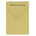 Adecco LLC Gold Hexagon Necklace - Delicate Gold Necklace, Geometric Jewelry, Dainty Gold Necklace, Minimalist Necklace (Gold)