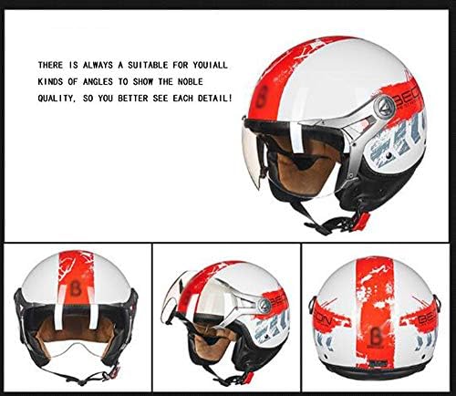 人気ランキング1位 Ece認定3 4オープンフェイスハーフヘルメットクルーザーチョッパースケートボードモペットヘルメット ビューティー B08c5c4tjb 車 バイク 産業 研究開発用品 バイクヘルメット半帽オートバイのヘルメット レトロなハーレージェットヘルメットdot