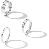 NVWAROCK 3pcs 14K Gold Plated Rings for Women Dainty Gold Stacking Band Thin Gold Thumb Pinky Finger Ring Non Tarnish Comfort Fit Size 5 to 10 | 2mm 4mm 6mm | Gold and Silver