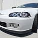 Spec-D Tuning 2LHP-CV923JM-TM Honda Civic 3Dr Dual Halo Led Black Projector Head Lights