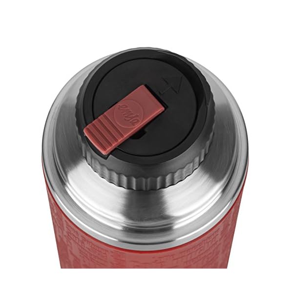 Emsa 515715 Senator Manschette Isolierflasche, Mobil genieÃen, 1,0 L, Safe Loc Verschluss, rot – Bild 5