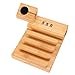 AMIR Bamboo Wood USB Charging Station, Desk Stand Charger, 3 USB Ports 3.0 Hub Bracket Docking Station Cradle Holder for iPhone X / 8 / 7 / 7 Plus / 6s / 6, for Apple Watch 38mm / 42mm, Smartphones