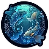Pisces Zodiac Sign Celestial Astrology Sticker - 3