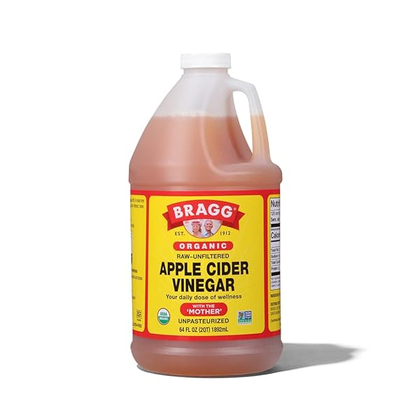 BRAGG ORGANIC APPLE CIDER VINEGAR WITH THE MOTHER – 64 FL OZ – RAW AND UNFILTERED