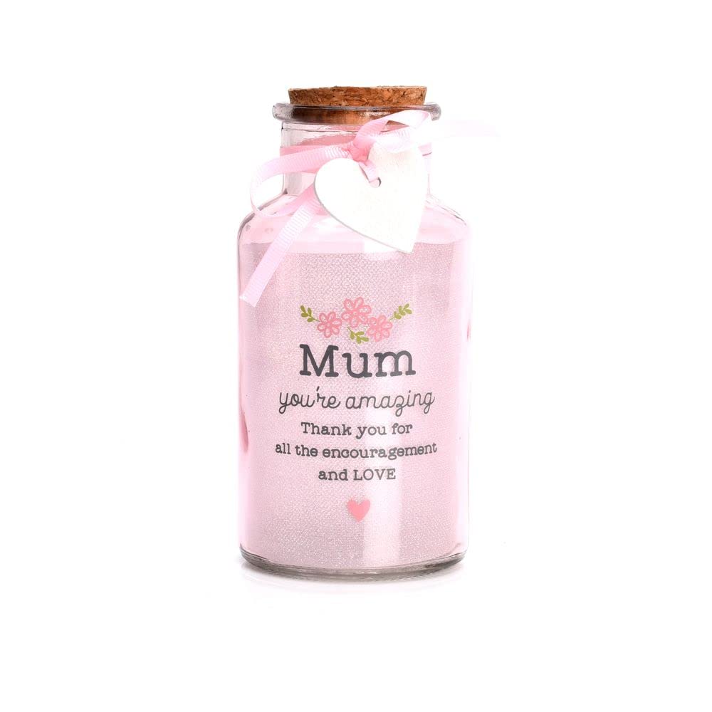 Widdop Love Life Mum You're Amazing Light Up Jar in Pink Pretty Sentimental Gift Her LL522