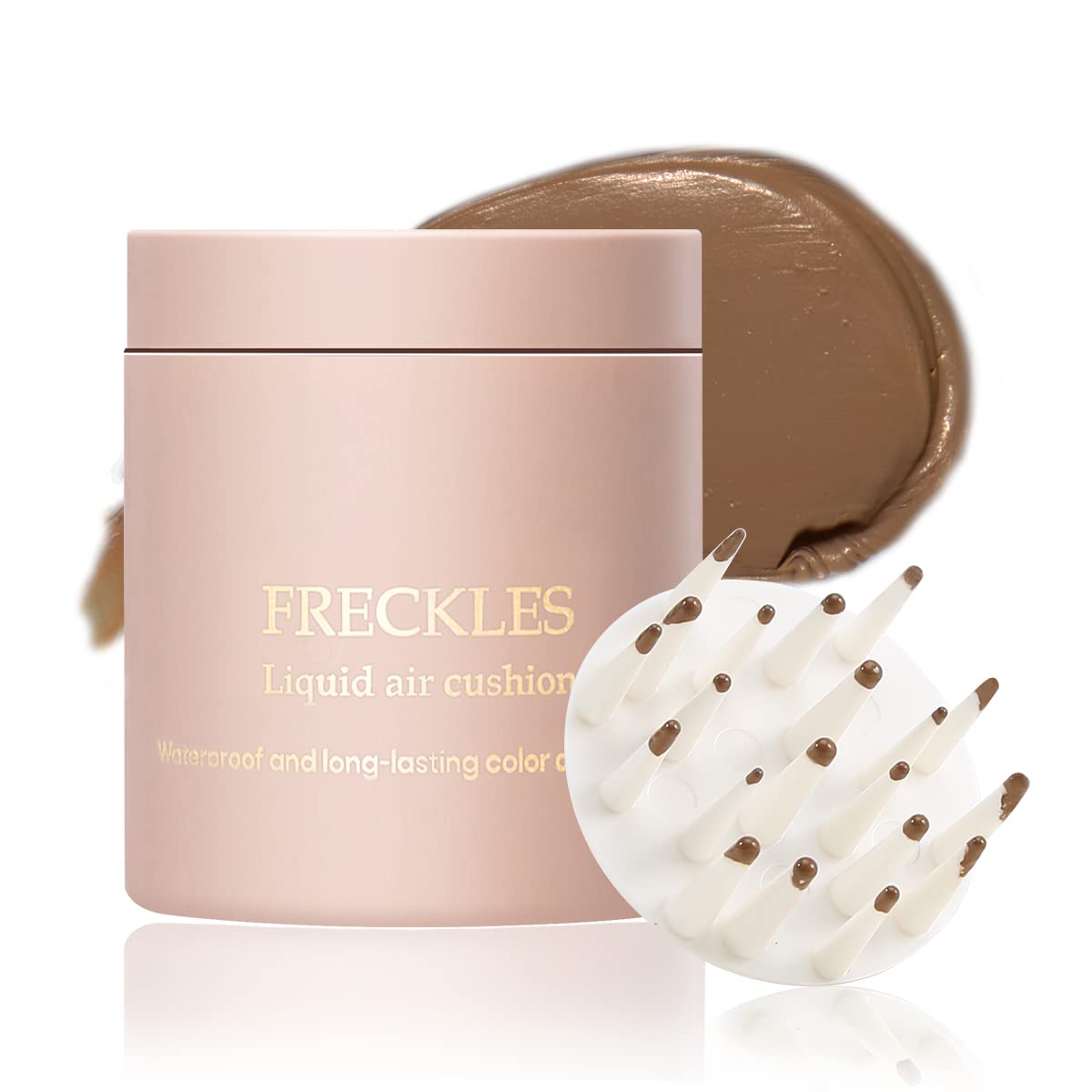Boobeen Freckle Stamp Air Cushion Liquid Makeup - Waterproof, Long Lasting, Quick Dry Small Spot Pen for Creating Natural-Looking Freckles