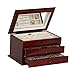 Mele & Co. Brayden Wooden Jewelry Box with Floral Marquetry Motif (Walnut Finish)
