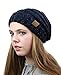 NYFASHION101 Oversized Baggy Slouchy Thick Winter Beanie Hat, Confetti Navy
