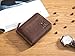 BULLCAPTAIN Mens Leather Zipper Wallet RFID Blocking Bifold Secure Vintage Zip Around Multi Credit Card Holders