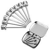 12 Pack Ball Pump Needles with Tin Container Storage Box by OutGear, US Standard Air Pump Needles Pack for Soccer Ball, Basketball, Volleyball or Other Inflatables Replacement