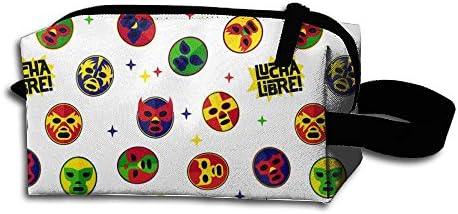 Wnihao Wrestling Mask Portable Make-up Receive Bag Hand Cosmetic Bag Makeup Bag Sewing Kit Medicine Bag For Travel&amp;home.