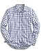 Goodthreads Men's Slim-Fit Long-Sleeve Gingham Plaid Poplin Shirt, Blue/Grey, Large