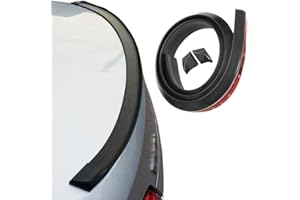 TuTuYa Universal Car Spoiler, 4.92ft/1.5m Matte Black Car Trunk Spoiler Lip Kit Rubber Strip Bar Spoiler Tailfin Tail Fin Rear Wing Tailgate Hatchback for Maost of Popular Cars