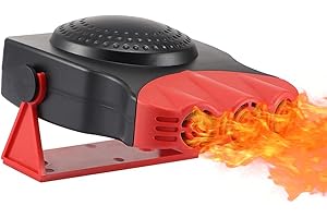 PLACHIDAY Car Heater - 12V Fast Heating Defrost Defogger, 150W Fast Heating Car Heater That Plugs into Cigarette Lighter, 2 in 1 Heating Cooling Function Heaters Winter Kits for Cars SUV