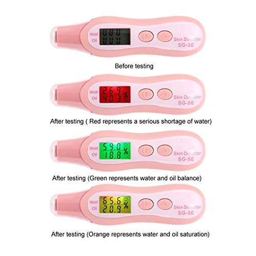 Digital Precision Skin Sensor Tester Facial Moisture Water Oil Detector Analyzer