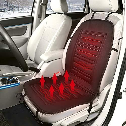 QianBao Universal 12V Car Heated Seat Cushion Cover Warmer Pad Winter High/Low/Temp Switch(Black)