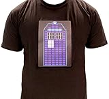 Doctor Who TARDIS Sound Activated LED Light Up Adult T-Shirt (Adult X-Large)