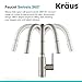 Kraus KPF-2620SS Modern Oletto Single Lever Pull Down Kitchen Faucet, Stainless Steel