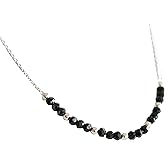 Dainty Gemstone Choker Necklace in Sterling Silver 925