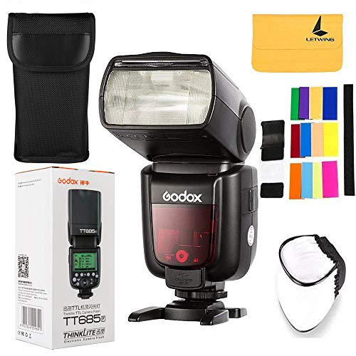 Godox TT685F TTL Flash Speedlite 2.4G sans Fil GN60 HSS 1/8000s et 0.1-2s Temps de Recyclage Flash Compatiable pour Fuji Fujifilm Caméra X-Pro2 X-T20 X-T2 X-Pro1 X100F