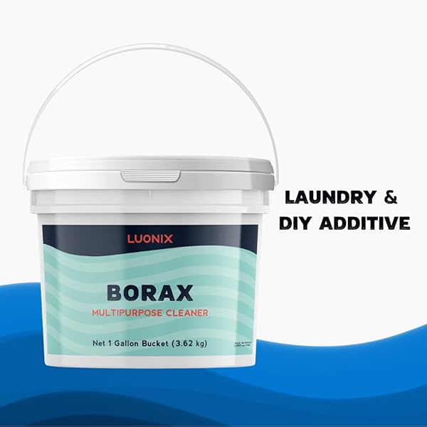 LUONIX BORAX, 1 GALLON BUCKET, MULTIPURPOSE CLEANER, LAUNDRY ADDITIVE