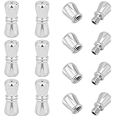 PH PandaHall 10 Sets 0.04in/1mm Small Hole Stainless Steel Screw Clasps 11.5×5mm Necklace Clasp Column Clasp Connector Metal Jewelry Clasp for Bracelet Necklace Jewelry Making Findings