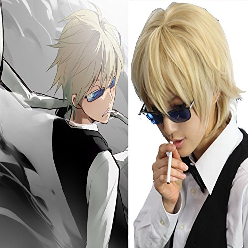 DuRaRaRa! Shizuo Heiwajima Short Blonde Straight Hair Wigs Cosplay Anime Wig