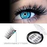 Magnetic False Eyelashes,2Pair of 8PCS 0.2mm Ultra Thin Fake Mink Eyelashes for Natural Look Reusable Best Fake Lashes/ Natural Handmade