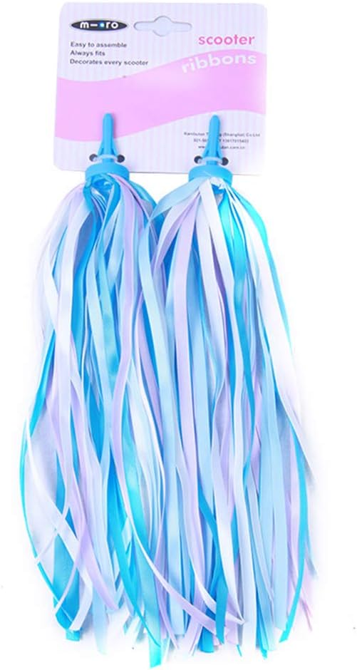 Kid's Rainbow Bike Streamers for Girls Boys 2 PCS Childrens Baby's Colorful Handlebar Bicycle Grips Tassel Ribbons,Carrier Accessories Easy Attach To Scooter's/tricycle's/bike's Handlebars -Blue - Image 4