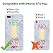 DOUJIAZ Compatible with iPhone 7 Plus Case,iPhone 8 Plus Case,Marble Design Clear Bumper TPU Soft Case Rubber Silicone Skin Cover for iPhone 7 Plus (2016) / iPhone 8 Plus (2017) - Flower Pineapple