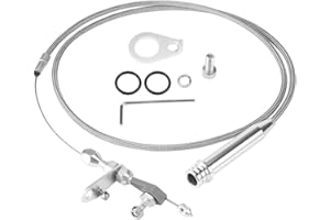 ARAMOX 700R4 Kickdown Cable for all, Braided Kickdown Cable Detent with Mounting Fittings