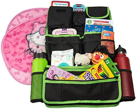 AUTO STATION Car Window Shade comes inside the top pockets of Backseat car organizer- by Cling Sunshade For Car Windows - Sun, Glare And UV Rays Protection For Your Child - Baby Side