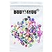 BodyJ4You 20PC Tongue Barbells Nipple Rings 14G Acrylic Ball Flexible Bar Random Body Piercing Jewelry