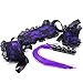 Women's sexy Lace Blindfold Eye mask Whip Restraint Handcuffs Bracelets Love Sets for Bachelorette Party or Bed Game (Purple)