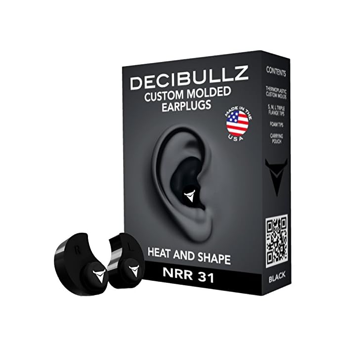 Decibullz - Custom Molded Earplugs, 31dB Highest NRR, Comfortable Hearing Protection for Shooting, Travel, Swimming…