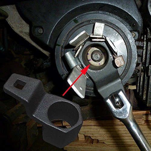 ETbotu 50MM Hex Crankshaft Crank Pulley Holding Wrench Socket Tool for Vehicle Car Honda Acura Civic