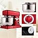 Stand Mixer, 600W Tilt-Head Kitchen Electric Food Mixer with 6-Speed Control, 5-Quart Stainless Steel Bowl, Dough Hook, Whisk, Beater, Splash Guard (red)