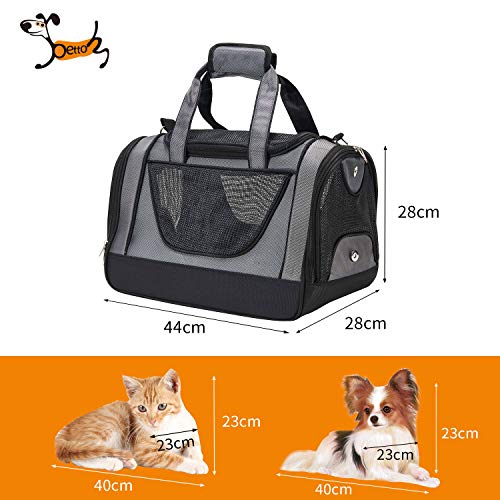 PETTOM-Oxford-Haustier-Tragetasche-Hunde-Transportbox-Katze-mit-EIN-waschbares-weiches-Wollpad-Gittergewebe-Transporttasche-fr-Haustier-fr-Reisen-und-Tglicher-Gebrauch