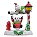 Greenbrier Christmas Solar Powered Swinging Snowmen - 3 x 3.5 Inches