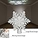 Christmas Tree Topper Star Lighted,3D Glitter Sliver Snow Tree Toppers Snowflake Projector Lights Lighting for Decoration